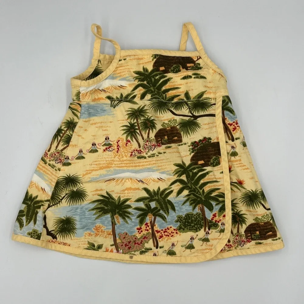 Vintage Y2K Gymboree Dress Hawaii Aloha Hulu Coastal‎ Island Beach 0-3 Months